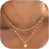 3-Piece Layered Gold Necklace Set