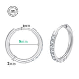 Huggie Hoop Earrings with Cubic Zirconia