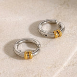 Two-Tone Geometric C-Shape Ear Clip