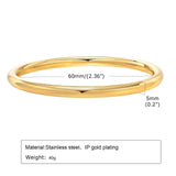 18K Gold-Plated Hollow Cuff Bracelet