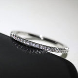 925 Silver CZ Thin Band Ring