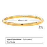 Gold Hollow Bangle Bracelet