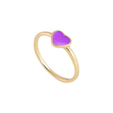 Pink Enamel Heart Ring