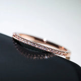 925 Silver CZ Thin Band Ring