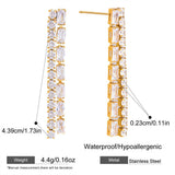 Luxury Zircon Tassel Chain Dangle Earrings
