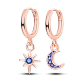 Sterling Silver Charm Hoop Earrings