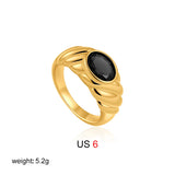 Oval Zircon Stackable Ring