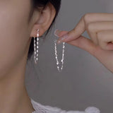 Black Tassel Drop Earrings