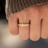 CZ Cross Stacking Ring