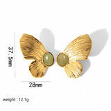 Gold Butterfly Waterproof Earrings