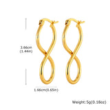 Gold Twisted Infinity Hoop Earrings