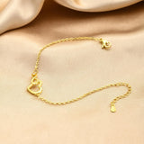 Gold Infinity Heart Bracelet