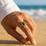 Malachite Open Ring