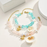 Starfish & Shell Beaded Bracelet