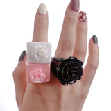 Chunky Resin Flower Ring