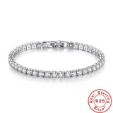 Sterling Silver Zircon Tennis Bracelet