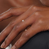 Octagonal Star Zircon Chain Ring