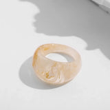 Colorful Acrylic Resin Ring Set