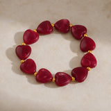 Multicolour Heart Resin Beaded Bracelet