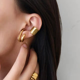 Gold Double-Row Ear Cuff Set