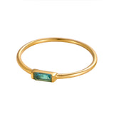 Birthstone Square Zircon Ring