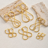 Gold Twisted Infinity Hoop Earrings