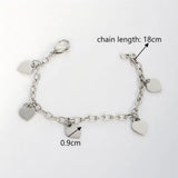 Personalized Engraved Heart Charm Bracelet