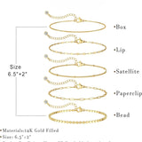 14K Gold-Plated Stackable Chain Bracelet