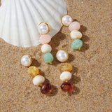 Handmade Beaded Pearl Drop Earrings