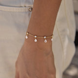 Teardrop Crystal Dangle Bracelet