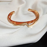 White Geometric Cuff Bracelet