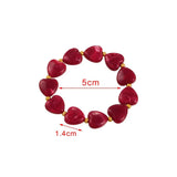 Multicolour Heart Resin Beaded Bracelet