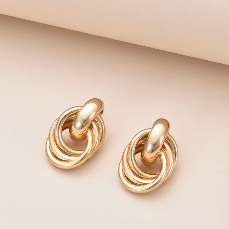Interlock Knot Stud Earrings