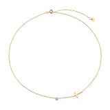 Dainty Sideways Cross Choker