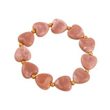 Multicolour Heart Resin Beaded Bracelet