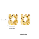 Cross Circle Huggie Earrings