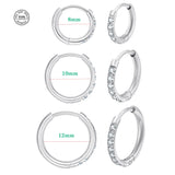 Huggie Hoop Earrings with Cubic Zirconia