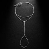 Rhinestone Hand Chain Bracelet