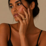 Ribbed Stripe Stacking Ring