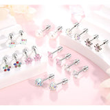 Screw-Back Stud Earring Set