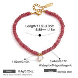 Natural Stone Star & Heart Beaded Bracelet