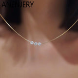 Triple Zircon Delicate Necklace