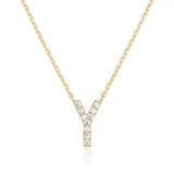 Zircon Letter Choker Necklace