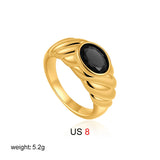 Oval Zircon Stackable Ring