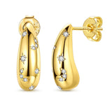 Sterling Silver Charm Hoop Earrings