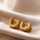 Twist Woven Mini Hoop Earrings