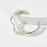 White Geometric Cuff Bracelet