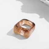 Colorful Acrylic Resin Ring Set