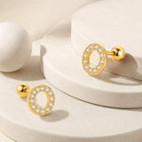 Gold CZ Cartilage Stud Set