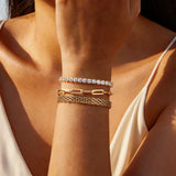CZ Tennis Starburst Bangle
